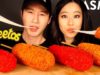 ASMR HOT CHEETOS MOZZARELLA CORN DOGS with STEPHANIE SOO