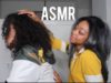 ASMR | how I style my boyfriends curly hair! ( into a bun ) ??‍♂️? | Relaxing voiceover