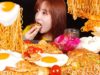 ASMR 미고랭 INDOMIE MI GORENG, MI GORENG SAUCE ENOKI MUSHROOM, FRIED SHRIMP  MUKBANG