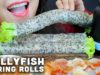 ASMR JELLYFISH SPRING ROLLS AND JELLYFISH SPICY SAUCE CRUNCHY  EATING SOUNDS | LINH-ASMR