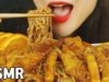 ASMR Jjajang TTEOKBOKKI + ENOKI MUSHROOM 짜장떡볶이와 팽이버섯(EATING SOUNDS)MUKBANG