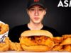 ASMR KFC Nashville Hot Big Box Mukbang (No Talking) EATING SOUNDS | Zach Choi ASMR