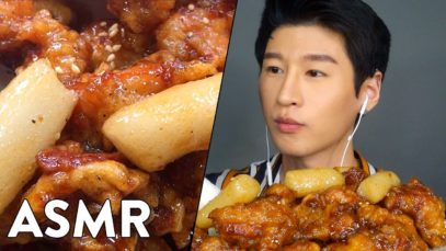 *ASMR* KOREAN FRIED CHICKEN KFC + RICE CAKES 먹방 (No Talking) Crunchy Eating Sounds