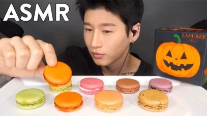 *ASMR* Ladurée MACARONS (Halloween Edition) No Talking | Zach Choi ASMR