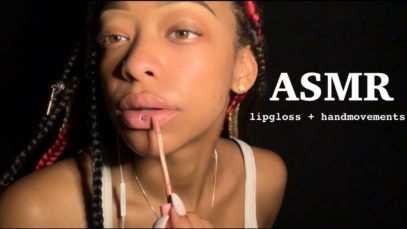 ASMR| Lipgloss Application + Tingly Hand Movements ( mouth sounds ) NO TALKING