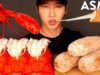 ASMR LOBSTER TAILS & MOZZARELLA CORN DOGS MUKBANG (No Talking) EATING SOUNDS | Zach Choi ASMR