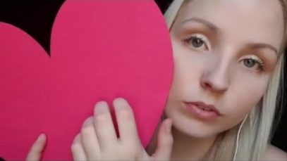 ASMR Lovely Tapping and Scratching on Felt Cardboard Heart