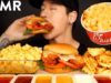 ASMR MAC N CHEESE, SPICY CHICKEN SANDWICH & FRIES MUKBANG (No Talking) EATING SOUNDS