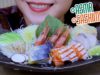 ASMR MATSU SASHIMI SET(5 KIND OF Raw seafood) EATING SOUNDS | LINH-ASMR