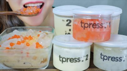 ASMR MILK TEA (TAPIOCA PEARLS X RAINBOW JELLY ) EATING SOUNDS  | LINH-ASMR