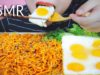 ASMR MIXED 3 MOST POPULAR TYPES OF SPICY SAMYANG NOODLES WIT FRIED EGGS EATING SOUNDS | LINH-ASMR