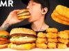 ASMR MOST POPULAR FOOD at MCDONALDS (Hash Browns, Nuggets, Big Mac, Crispy Chicken Sandwich) MUKBANG