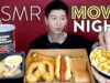 ASMR MOVIE NIGHT MUKBANG Popcorn,  Nachos, Pretzels + more (No Talking) Crunchy + Chewy Eating Sound