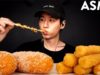 ASMR MOZZARELLA CORN DOGS & CHEESE STICKS MUKBANG (No Talking) EATING SOUNDS | Zach Choi ASMR
