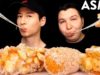 ASMR MOZZARELLA CORN DOGS with NIKOCADO AVOCADO | MUKBANG