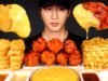 ASMR MUKBANG CHEESY CHICKEN NUGGETS & BBQ CHICKEN & GARLIC FRIES (No Talking) EATING SOUNDS