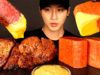 ASMR MUKBANG CHEESY FILET MIGNON & SPAM (No Talking) COOKING & EATING SOUNDS | Zach Choi ASMR