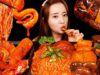 ASMR MUKBANG :)(cooking)? VARIOUS SPICY MUSHROOM, CRAB?, FISH CAKE. 매콤한 버섯과 꽃게, 어묵 먹방