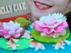 ASMR Mukbang eating 3D Jelly cake with koi fish and lotus eating sounds,+食べる,咀嚼音,먹방 이팅 | LINH-ASMR