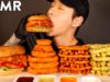 ASMR MUKBANG SPICY CHICKEN SANDWICH & ONION RINGS & FRIES & TEMPURA (No Talking) EATING SOUNDS