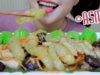 ASMR mukbang stir fried spiky sea cucumbers with soy sauce and vegetables, +食べる,咀嚼音,먹방 이팅| LINH-ASMR