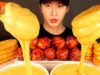 ASMR MUKBANG STRETCHY CHEESE BBQ CHICKEN & HASH BROWNS & CHICKEN NUGGETS (No Talking) Zach Choi ASMR