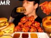 ASMR MUKBANG TRIPLE CHEESEBURGERS & CHICKEN WINGS & ONION RINGS (No Talking) EATING SOUNDS