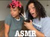 ASMR | My boyfriend takes out my braids (5+ Triggers) + Bloopers!