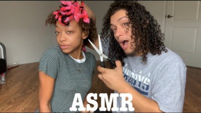 ASMR | My boyfriend takes out my braids (5+ Triggers) + Bloopers!