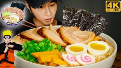 ASMR NARUTO RAMEN MUKBANG 먹방 | COOKING & EATING SOUNDS | Zach Choi ASMR