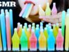 ASMR NIK-L-NIPS WAX BOTTLES STICK CANDY DRINKS EATING SOUNDS | LINH-ASMR 먹방