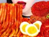 ASMR NOODLES TTEOKBOKKI, CHEETOS CHICKEN, FRIED SQUID 치토스치킨, 누들 떡볶이, 갑오징어튀김 먹방 NO TALKING MUKBANG