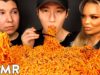 ASMR NUCLEAR FIRE NOODLES with NIKOCADO AVOCADO & TRISHA PAYTAS (No Talking) MUKBANG