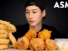 ASMR ONION RINGS & KOREAN FRIED CHICKEN (No Talking) CRUNCHY EATING SOUNDS | Zach Choi ASMR