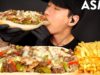 ASMR PHILLY CHEESESTEAK & FRIES MUKBANG (No Talking) COOKING & EATING SOUNDS | Zach Choi ASMR