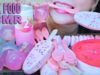 ASMR PINK FOOD CHERRY BLOSSOM MOUSSE RAIN DROP CAKE EDIBLE SPOON ICE CREAM BAR MACARON | LINH-ASMR