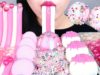 ASMR PINK FOOD *핑크 지구젤리, 젤리국수, 팝핑보바, 찹쌀떡 JELLY NOODLES, CANDY SPRINKLES, PINK PLANET GUMMY MUKBANG