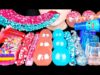 ASMR PINK&BLUE DESSERTS 먹는 투명컵, 케이크팝 먹방 EDIBLE GLASS JELLY, TWIST DRINK , CAKE EATING SOUNDS MUKBANG