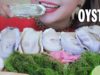 ASMR PLATE OF OYSTERS AND SEA GRAPES , SLURPING SOFT EATING SOUNDS | LINH-ASMR
