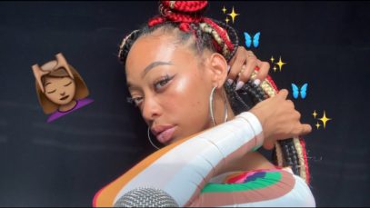 ASMR | PLAYING WITH MY BRAIDS + RAMBLING ??‍♀️?