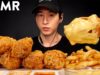 ASMR POPEYES FRIED CHICKEN & CHEESE SAUCE (No Talking) UNBOXING & EATING SOUNDS | Zach Choi ASMR