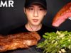 ASMR PRIME RIBEYE & GARLIC ASPARAGUS MUKBANG (No Talking) COOKING & EATING SOUNDS | Zach Choi ASMR