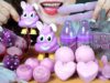 ASMR PURPLE FOOD (GUMMY BALL,DICE LOLLIPOP,EDIBLE SPOON,CHEWY SPONGE CAKE,MILK BOTTLE CANDY)
