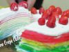 ASMR RAINBOW CREPE CAKE , SOFT STICKY EATING SOUNDS | LINH-ASMR