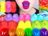 ASMR RAINBOW DESSERTS *핍스 마시멜로우, 솜사탕, 무지개 달걀 젤리, 초콜릿 둥지, 너드젤리 먹방 NO TALKING EATING SOUNDS MUKBANG