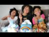 ASMR | RAINBOW FOOD MUKBANG ? SKITTLES CAKE, FRUITY PEBBLE TREATS, POPCORN & COTTON CANDY!