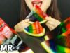 ASMR RAINBOW JELLO WATERMELON 무지개 수박젤리(JELLY EATING SOUND)MUKBANG REAL SOUNDS