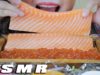 ASMR RAW SALMON PIECE AND SALMON ROE CAVIAR , CHEWY POPPING EATING SOUNDS | LINH-ASMR