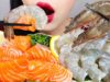 ASMR RAW SALMON, SHRIMP HWEH MUKBANG 새우회 연어회 먹방 NO TALKING EATING SOUNDS