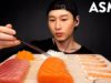 ASMR RAW SALMON & TUNA + EBI SHRIMP SASHIMI (No Talking) Soft Eating Sounds | Zach Choi ASMR
